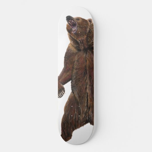 Beer van grizzly - Schilderen in acryl Persoonlijk Skateboard (Voorkant)