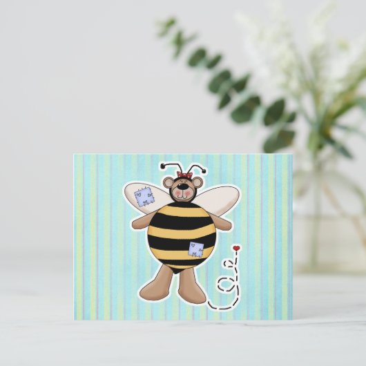 Beer van hartritmepleisters briefkaart (Staand voorkant)