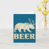 Beer van herten kaart (Gele Bloem)