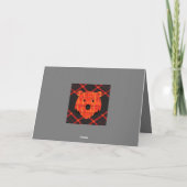 Beer van het boekje van het kleine speldenboekje bedankkaart (Achterkant)