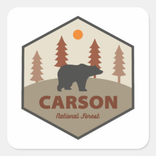 Beer van het Carson National Forest New Mexico Vierkante Sticker