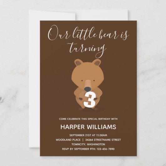 Beer van het Kind van de dieren Kaart (Voorkant)