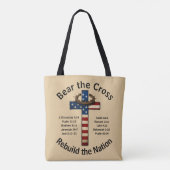 Beer van het kruis - Herbouw de natie Tote Bag (Achterkant)