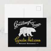 Beer van het nationaal monument van de Capulin Vol Briefkaart (Voorkant / Achterkant)