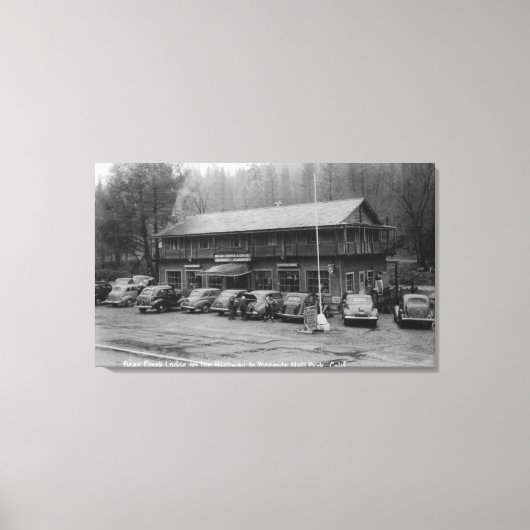 Beer van het Nationaal Park Yosemite Creek Lodge Canvas Afdruk (Voorkant)