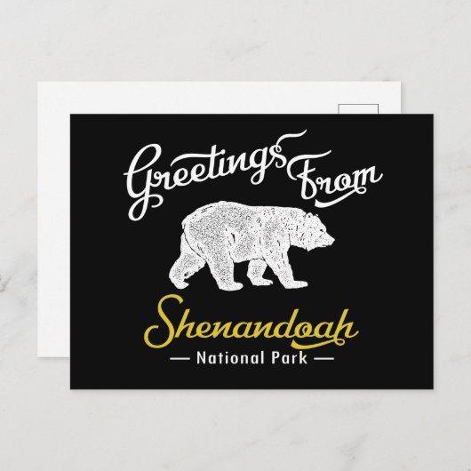 Beer van het nationale park Shenandoah Briefkaart (Voorkant / Achterkant)