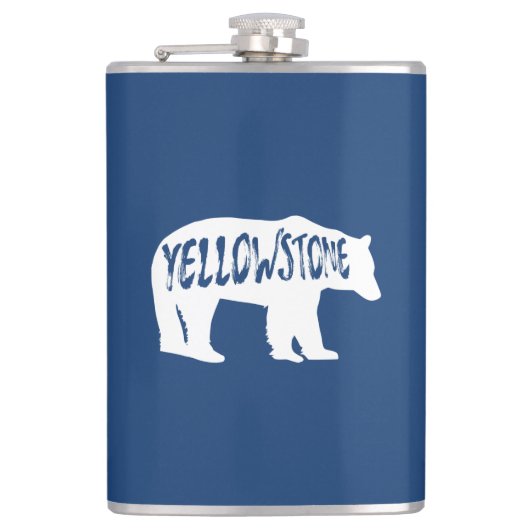 Beer van het nationale park van Yellowstone Heupfles (Voorkant)