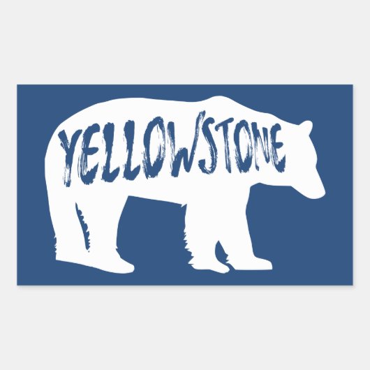 Beer van het nationale park van Yellowstone Rechthoekige Sticker (Voorkant)