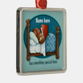 Beer van het slaapverhaal en bunny metalen ornament (Rechts)