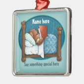 Beer van het slaapverhaal en bunny metalen ornament (Links)