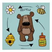 Beer van honing - De recycleer Perfect Poster (Voorkant)
