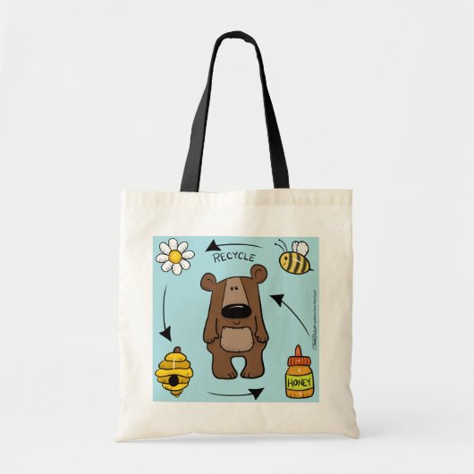 Beer van honing - De recycleer Tote Bag (Voorkant)