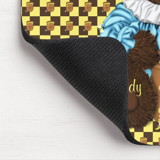 Beer van honingpit (bruingeel) Mousepad Muismat (Hoek)