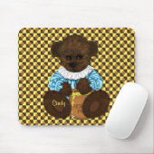 Beer van honingpit (bruingeel) Mousepad Muismat (Met muis)
