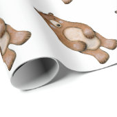 Beer van hout cadeaupapier (Rol Hoek)