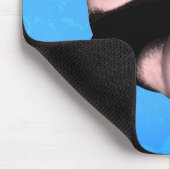 Beer van Juggling Panda en roze zinnia bloemen Muismat (Hoek)