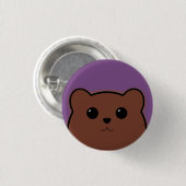 Beer van Kawaii (bruin) Ronde Button 3,2 Cm (Voorkant /achterkant)
