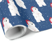 Beer van kerstpootvis in Snowflakes Cadeaupapier (Rol Hoek)