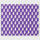 Beer van kerstpootvis in Snowflakes Cadeaupapier (Vlak)