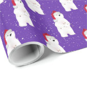 Beer van kerstpootvis in Snowflakes Cadeaupapier (Rol Hoek)