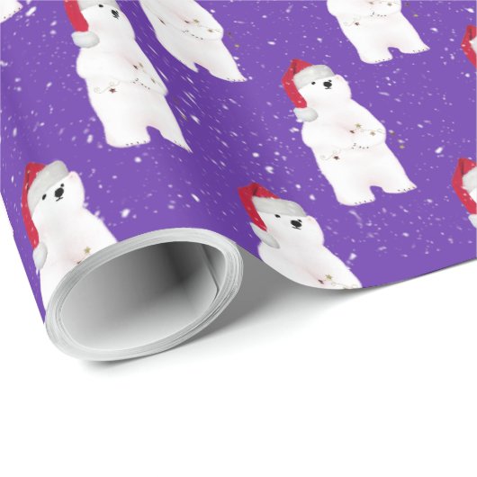 Beer van kerstpootvis in Snowflakes Cadeaupapier (Rol Hoek)