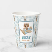 Beer van kleine afscheidingspartner van Baby pap B Papieren Bekers (Achterkant)