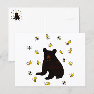 Beer van kleine honingbijen briefkaart