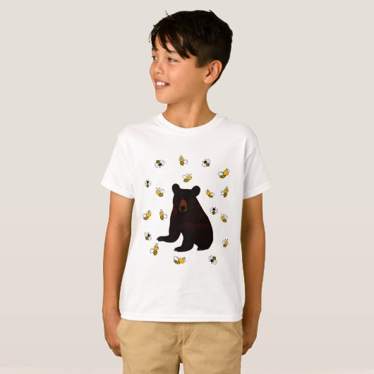 Beer van kleine honingbijen t-shirt (Voorkant volledig)