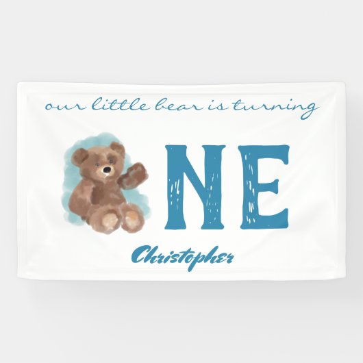 Beer van kleine Waterverven Spandoek (Horizontaal)