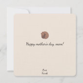 Beer van mama Hugging Baby Beer Cub Moederdag Notitiekaartje (Achterkant)
