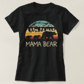 Beer van mama met 2 Cubs Retro Mountains Moederdag T-shirt (Design voorkant)