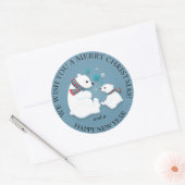 Beer van moeder en Baby polen Ronde Sticker (Envelop)