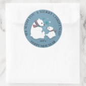 Beer van moeder en Baby polen Ronde Sticker (Tas)