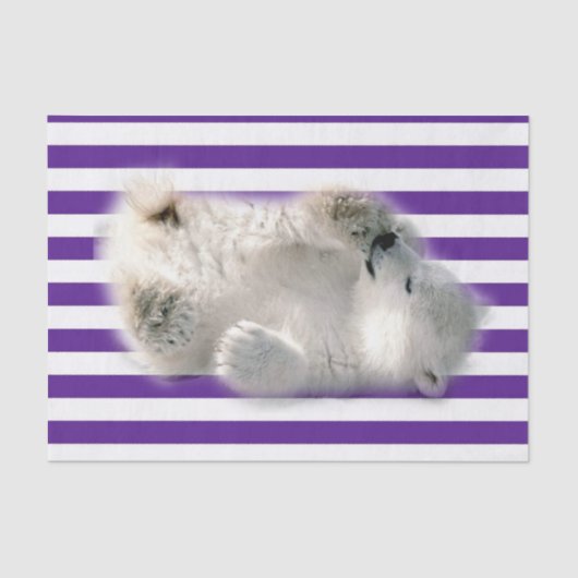 Beer van Paarse strips voor weefselpapier Tissuepapier (Voorkant)