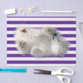 Beer van Paarse strips voor weefselpapier Tissuepapier (Craft)