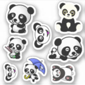 beer van panda-dieren . sticker (Voorkant)