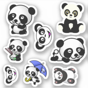 beer van panda-dieren . sticker