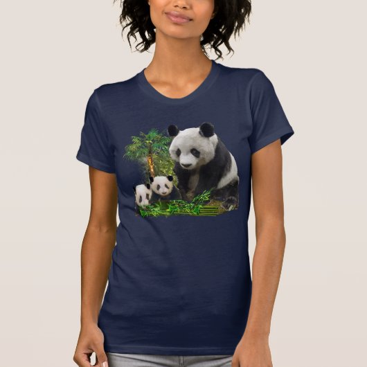 Beer van Panda en cubuskleding T-shirt (Voorkant)