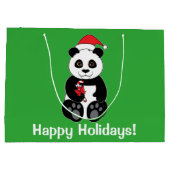 Beer van Panda met snoeprietjes Prettige feestdage Groot Cadeauzakje (Achterkant)