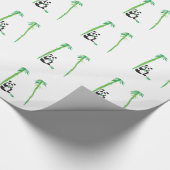 Beer van Panda met verpakkingspapier van Bamboe Cadeaupapier (Hoek)