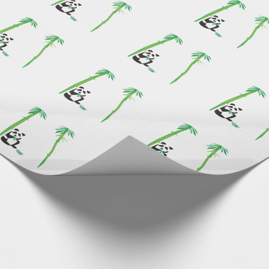 Beer van Panda met verpakkingspapier van Bamboe Cadeaupapier (Hoek)