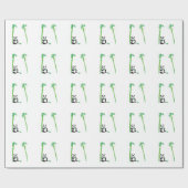 Beer van Panda met verpakkingspapier van Bamboe Cadeaupapier (Vlak)