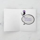 beer van panda op paars hout kaart (Binnen)