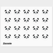 beer van panda ronde sticker (Vel)