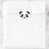 beer van panda ronde sticker (Tas)