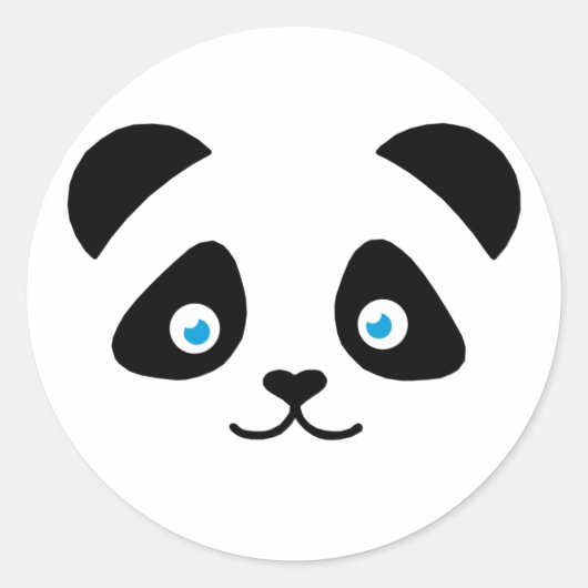 beer van panda ronde sticker (Voorkant)