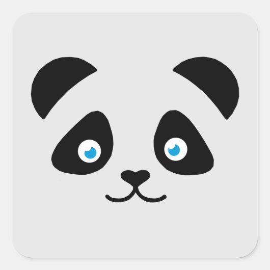 beer van panda vierkante sticker (Voorkant)
