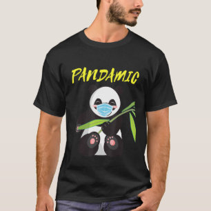 Beer van pandamboe met maskerpandemische papandave t-shirt