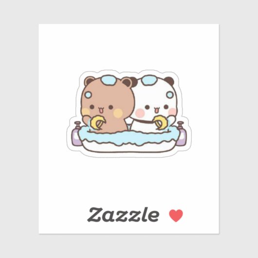 Beer van Peach and Goma Mochi Sticker (Vel)