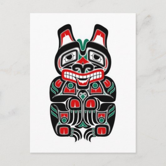 Beer van Red en Green Haida Spirit Briefkaart (Voorkant)
